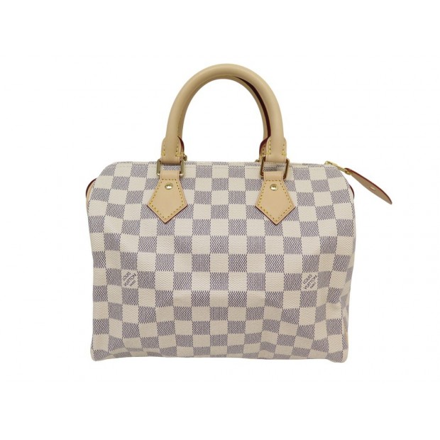 NEUF SAC A MAIN LOUIS VUITTON SPEEDY 25 N41371 TOILE DAMIER AZUR HANDBAG 1300€