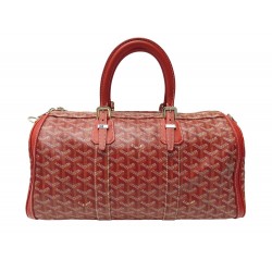 NEUF SAC A MAIN GOYARD CROISIERE 40 DE VOYAGE TOILE ROUGE BAGAGE NEW TRAVEL BAG