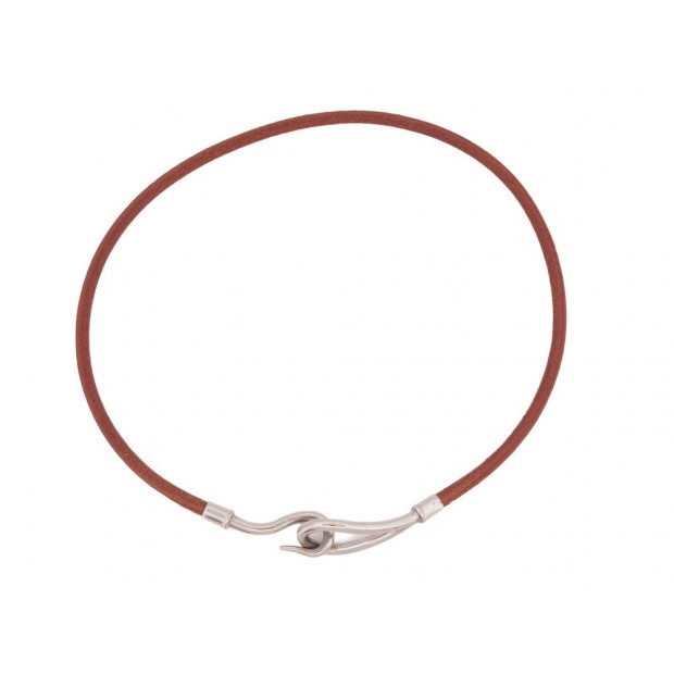 COLLIER HERMES JUMBO TOUR DE COU 42 CM BRACELET DOUBLE EN CUIR BANGLE STRAP 310€