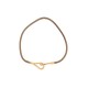 COLLIER HERMES JUMBO TOUR DE COU EN CUIR MARRON & PLAQUE OR BRACELET DOUBLE 310€