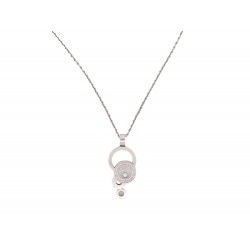 COLLIER CHOPARD PENDENTIF HAPPY DIAMONDS OR 18K DIAMANTS 0.11CT NECKLACE 4350€