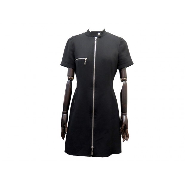 NEUF ROBE LOUIS VUITTON ZIP TAILLE 40 M EN LAINE NOIR NEW BLACK WOOL DRESS 4450€