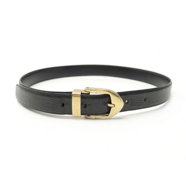 CEINTURE LOUIS VUITTON T85 EN CUIR EPI NOIR BOUCLE METAL DOREE + BOITE BELT 475€