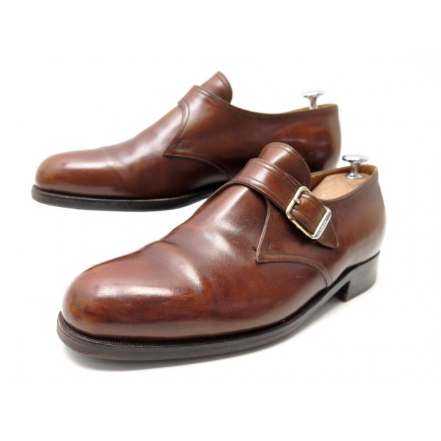 CHAUSSURES JM WESTON 531 7.5E 41.5 MOCASSINS A BOUCLE EN CUIR MARRON SHOES 920€