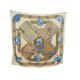 FOULARD HERMES KIMONOS ET INROS CARRE 90 FAIVRE EN SOIE BEIGE SILK SCARF 495€