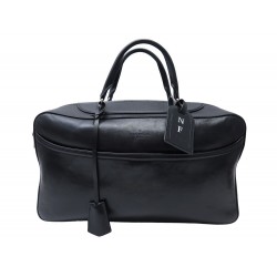 SAC DE VOYAGE LOUIS VUITTON NICOLAI A MAIN WEEKEND CUIR NOIR TRAVEL BAG 1900€