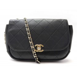 SAC A MAIN CHANEL RABAT TIMELESS BANDOULIERE EN CUIR NOIR MATELASSE PURSE 6500€