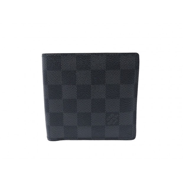 PORTEFEUILLE LOUIS VUITTON MARCO TOILE DAMIER GRAPHITE PORTE MONNAIE WALLET 470€