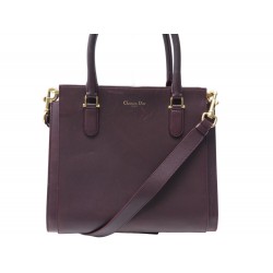 SAC A MAIN CHRISTIAN DIOR 21ST EN CUIR BORDEAUX BANDOULIERE PURSE HAND BAG 3600€