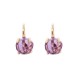 BOUCLES D'OREILLES POMELLATO LOLA OR ROSE 18K AMETHYSTE 10.5GR EARRINGS 3940€