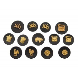 LOT DE 13 BOUTONS CHANEL LUCKY CHARMS ANIMAUX SAC TIMELESS VESTE MANTEAU BUTTONS