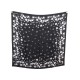 NEUF FOULARD CHANEL LOGO CC ET FLEURS AA7691 EN SOIE NOIRE NEW SILK SCARF 530€