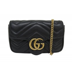 SAC A MAIN GUCCI SUPER MINI GG MARMONT 476433 EN CUIR BANDOULIERE HAND BAG 1100€