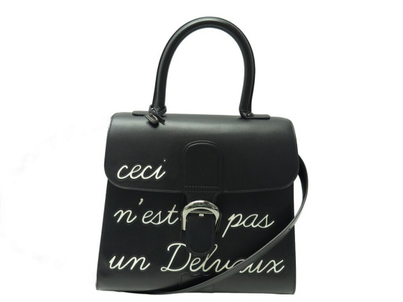  sac a main delvaux l'humour mm cuir box noir