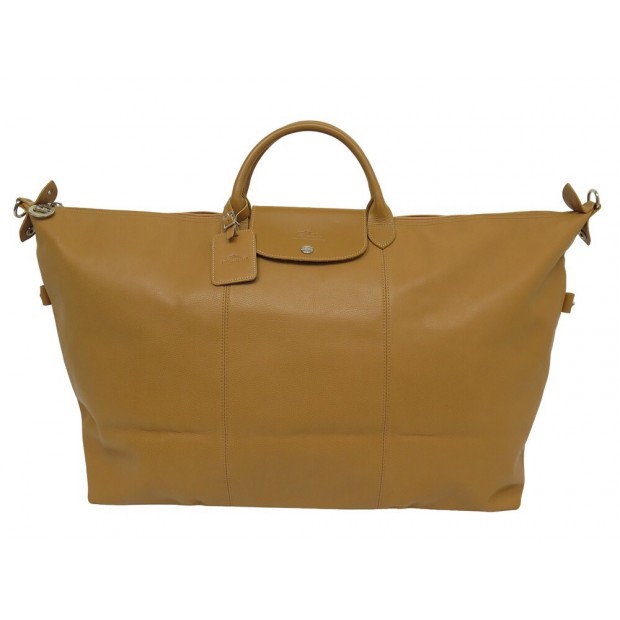 SAC DE VOYAGE LONGCHAMP LE FOULONNE M L1625021047 BANDOULIERE CUIR GOLD BAG 850€