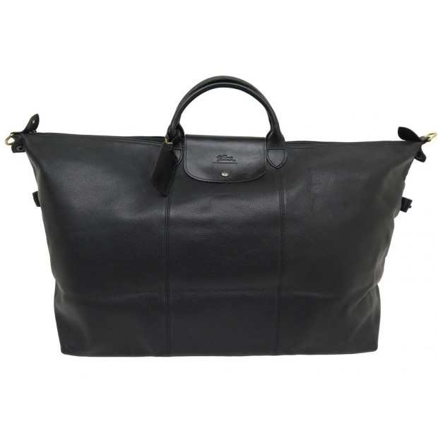 SAC DE VOYAGE LONGCHAMP LE FOULONNE M L1625021047 BANDOULIERE CUIR NOIR BAG 850€