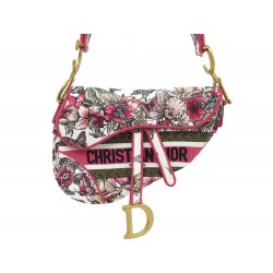 NEUF SAC A MAIN CHRISTIAN DIOR SADDLE TOILE BUTTERFLY PAPILLON EDIT LIMITEE BAG