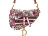 sac a main christian dior saddle toile butterfly