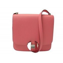 NEUF SAC A MAIN HERMES 2002-20 CUIR EVERCOLOR ROSE BANDOULIERE HAND BAG 6800€