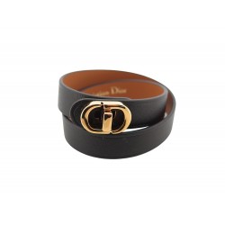 NEUF BRACELET CHRISTIAN DIOR 30 MONTAIGNE DOUBLE TOUR M 21CM EN CUIR BOITE 490€