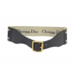 NEUF CEINTURE CHRISTIAN DIOR SIGNATURE LARGE B0001CBTE T80 TOILE CUIR BELT 1125€