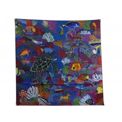 NEUF FOULARD HERMES UNDER THE WAVES ALICE SHIRLEY CARRE 90 SOIE NEW SILK SCARF