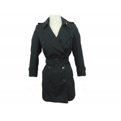 MANTEAU BURBERRY IMPERMEABLE TRENCH COTON NOIR T XS 34 CEINTURE BLACK COAT 2150€