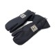 NEUF VINTAGE GANTS DE SKI CHANEL MOUFLES LOGO CC 40 M EN POLYESTER NOIR GLOVES