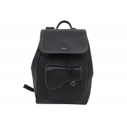 NEUF SAC A DOS CHRISTIAN DIOR SADDLE CUIR GRAINE NOIR LEATHER BACKPACK BAG 2400€