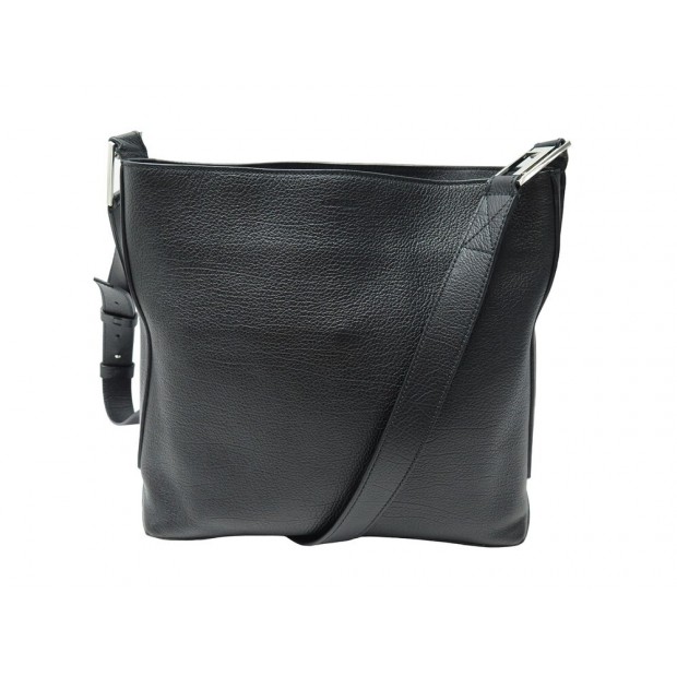 SAC A MAIN LANCEL MAX A08165 BESACE BANDOULIERE CUIR GRAINE NOIR HAND BAG 650€