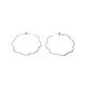 BOUCLE OREILLE CHANEL CREOLES COLLECTION CAMELIA EN OR BLANC + BOITE 