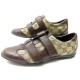 CHAUSSURES GUCCI 121830 37 IT 37.5 FR BASKETS MONOGRAMM GG MARRON SNEAKERS 450€