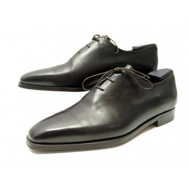 CHAUSSURES BERLUTI ALESSANDRO ONE CUT DEMESURE 7.5 41.5 CUIR NOIR SHOES 2225€