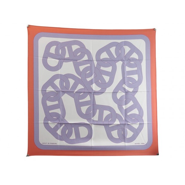 NEUF FOULARD HERMES CIRCUIT 24 FAUBOURG EMERY CARRE 90 EN SOIE SILK SCARF 495€