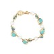 BRACELET MARINA B CARDAN OR JAUNE 18K ET PIERRES TURQUOISES 20 CM STRAP 6300€