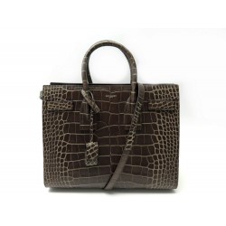 SAC A MAIN LAURENT DE JOUR 378299 EN CUIR FACON CROCO BANDOULIERE HAND BAG 2600€