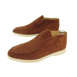 NEUF CHAUSSURES LORO PIANA BOTTINES OPEN WALK CUIR SUEDE 43 FAB4368 SHOES 920€