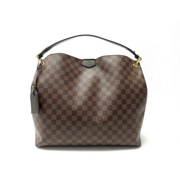 SAC A MAIN LOUIS VUITTON GRACEFUL MM N44045 EN TOILE DAMIER EBENE HANDBAG 2300€