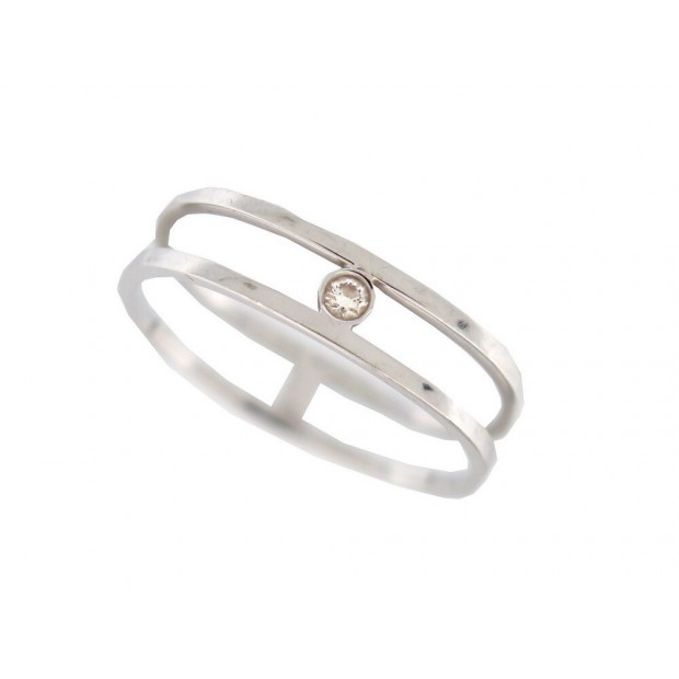 BAGUE VANRYCKE CHARLIE DOUBLE VANRBC3B1-02 54 OR BLANC 18K DIAMANT RING 1190€