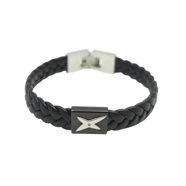 BRACELET MAUBOUSSIN MEC J TE KIFFE BR0324BLBSWSBDI 17 EN CUIR & ACIER STRAP 210€