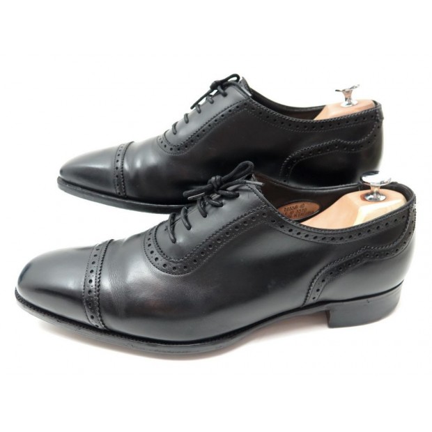 CHAUSSURES ALFRED SARGENT ADELAIDE 10 44 RICHELIEU BOUT FLEURI EN CUIR NOIR 580€