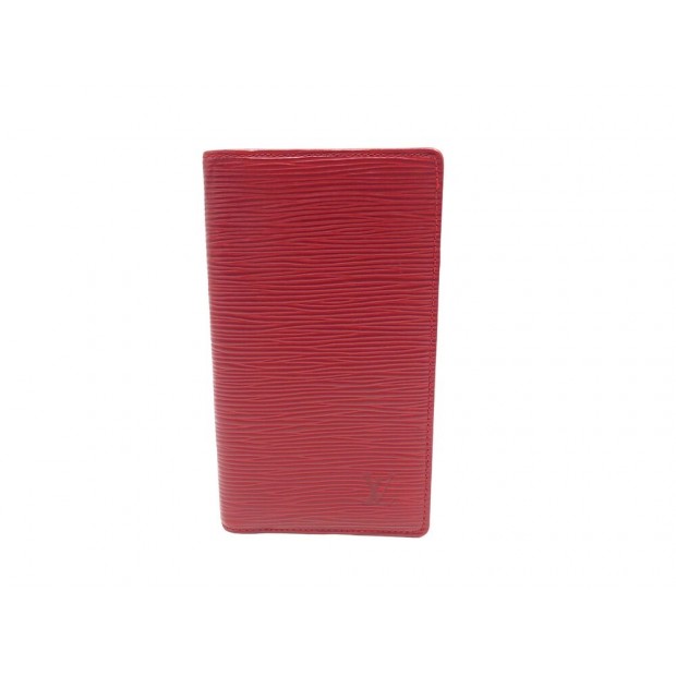 VINTAGE PORTEFEUILLE LONG LOUIS VUITTON CUIR EPI ROUGE RED LEATHER WALLET 600€