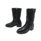 CHAUSSURES CHANEL BOTTES MOTARDES G31959 36 EN CUIR NOIR BOITE BIKER BOOTS 1700€