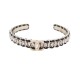 NEUF BRACELET CHANEL MANCHETTE CHAINES ENTRELACEES & STRASS METAL 20 STRAP NEW