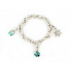 BRACELET TIFFANY & CO CHAINE A BRELOQUES CHARMS ARGENT 925 SILVER JEWEL 1360€