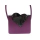 VINTAGE SAC A MAIN YVES SAINT LAURENT COEUR EN SATIN VIOLET HEART HAND BAG PURSE