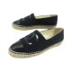 CHAUSSURES CHANEL ESPADRILLES LOGO CC G29762 39 EN TWEED NOIR + BOITE SHOES 830€