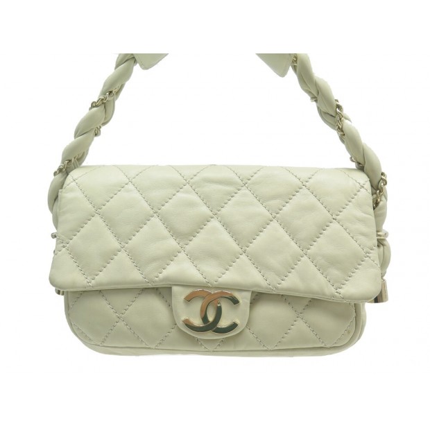 SAC A MAIN CHANEL A RABAT TIMELESS PM CUIR MATELASSE BEIGE HAND BAG PURSE 5500€