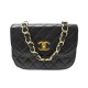 VINTAGE SAC A MAIN CHANEL FERMOIR TIMELESS SIMPLE RABAT CUIR NOIR HAND BAG 5500€