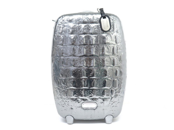 valise alexander mcqueen x samsonite argente label